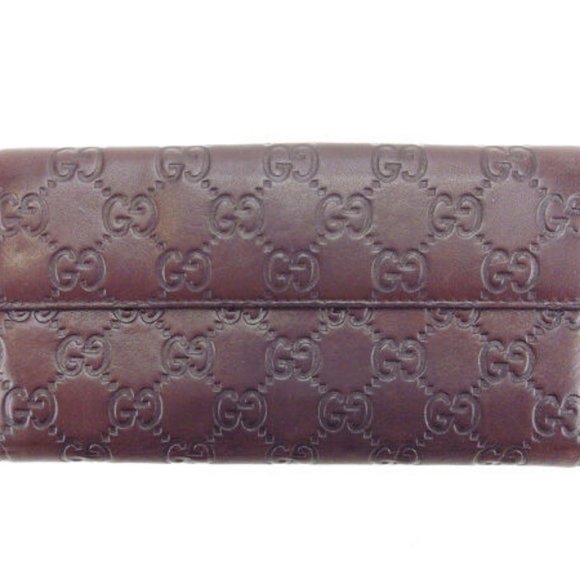 Gucci Wallet Purse Long Wallet Guccissima Brown Gold Woman Authentic Used Y3613 - Picture 4 of 6